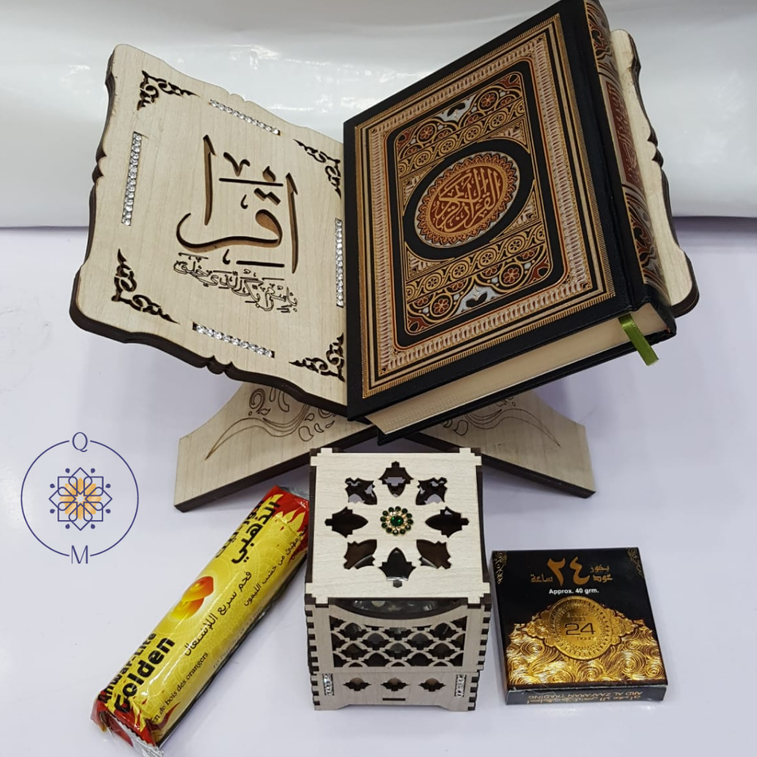 Pack masnad+ mushaf+ bakhour+ mbekhra