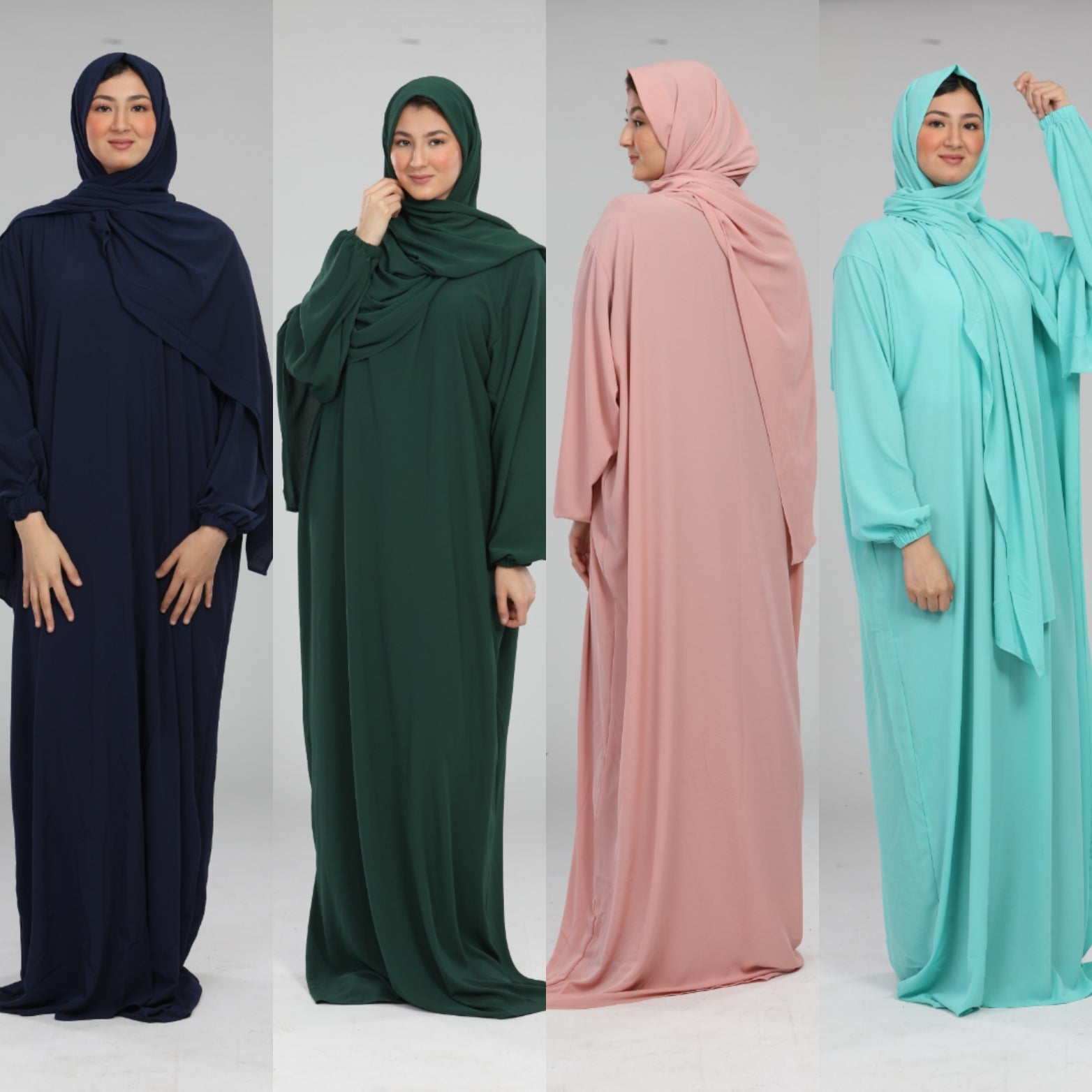 Pack sajadah+ quraan+ tasbih+ abaya crêpe avec shal+ parfum oud