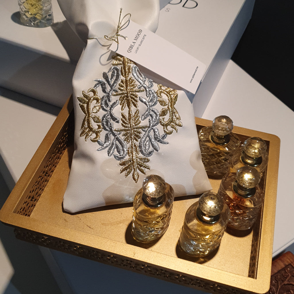 QIBLA MOOD 4 CONCENTRATED OIL ESSENCES PACK+ DIFFUSSER/OIL BURNER